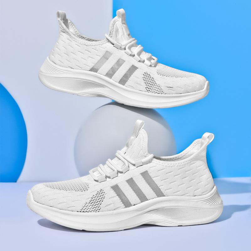 Очень большой размер, плетеная спортивная и прогулочная обувь, мужская летняя новая сетчатая дышащая беговая обувь, мужская модная обувь для путешествий 50 белый