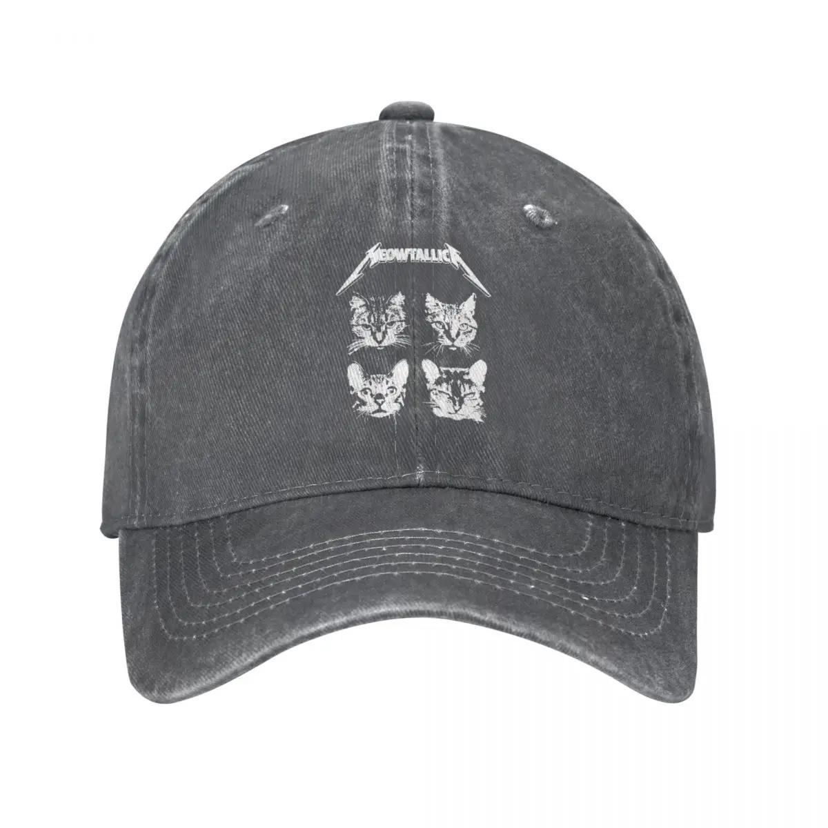 Cat Meowtallica Baseball Cap Casual Distressed Denim Washed Rock Music Snapback Hat Unisex Outdoor Running Golf Caps Hat Adjustable
Cat Meowtallica Baseball Cap Casual Distressed Denim Washed Rock Music Snapback Hat Unisex Outdoor Running Golf Caps Hat Adjustable