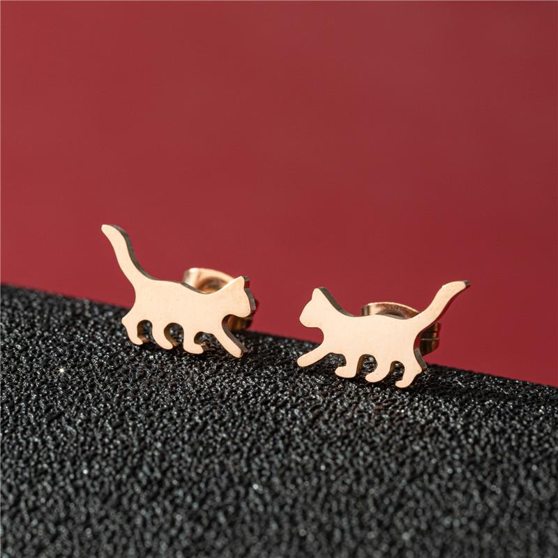 Cute Cat Stainless Steel Stud Earrings for Women Persian Cat Ear Jewelry Girls Student Birthday Earring Gifts Accessories
Cute Cat Stainless Steel Stud Earrings for Women Persian Cat Ear Jewelry Girls Student Birthday Earring Gifts Accessories