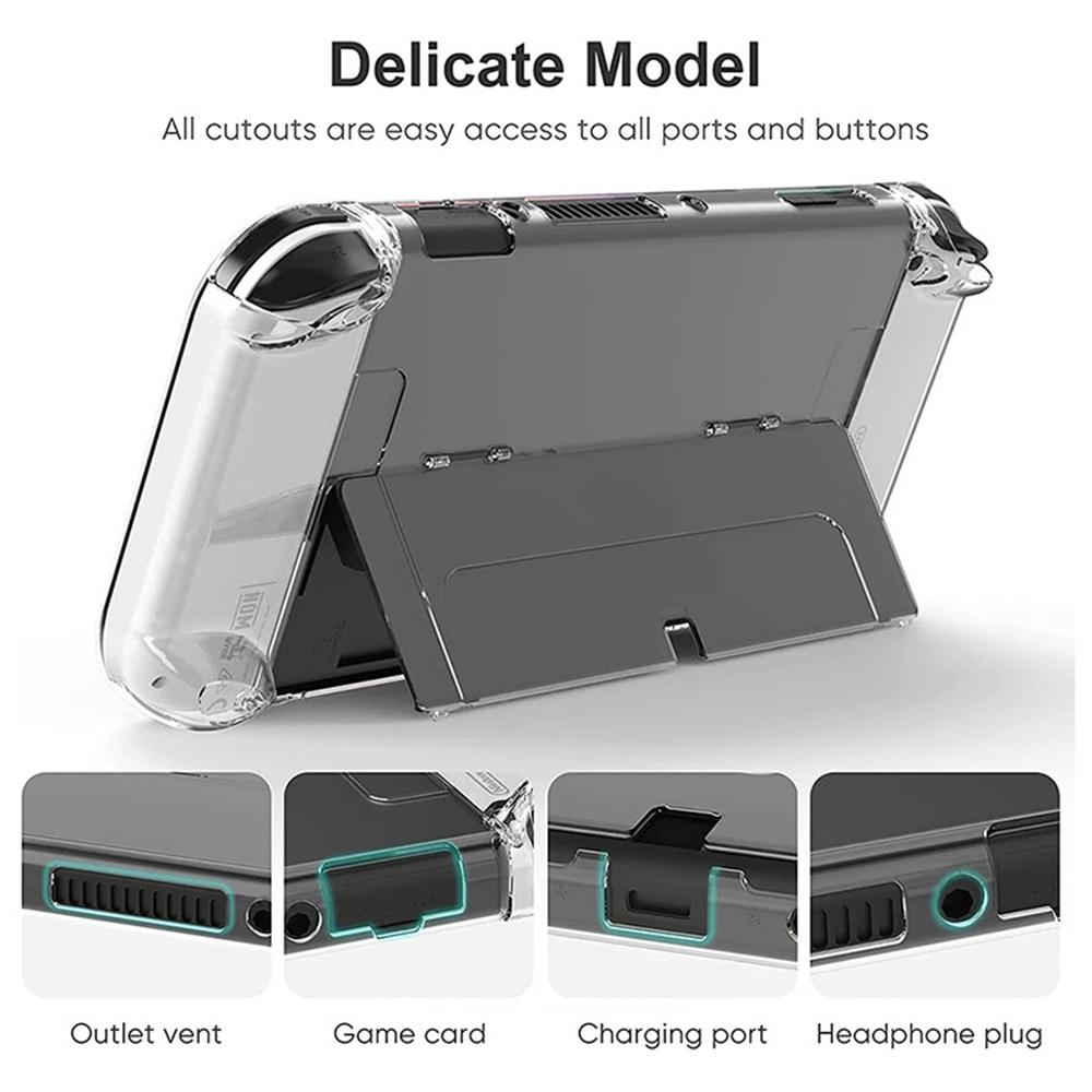 For Nintendo Switch OLED Transparent Crystal Case Hard PC Split Protective Cover with Kickstand
For Nintendo Switch OLED Transparent Crystal Case Hard PC Split Protective Cover with Kickstand