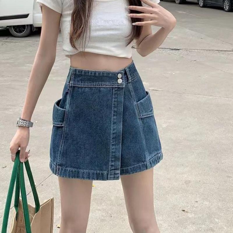 High-waist Skirt Shorts Women s 2026 Summer Pockets Denim Shorts Double Button A-Line Skirt Pants Trendy Culottes S синий
High-waist Skirt Shorts Women s 2026 Summer Pockets Denim Shorts Double Button A-Line Skirt Pants Trendy Culottes S синий