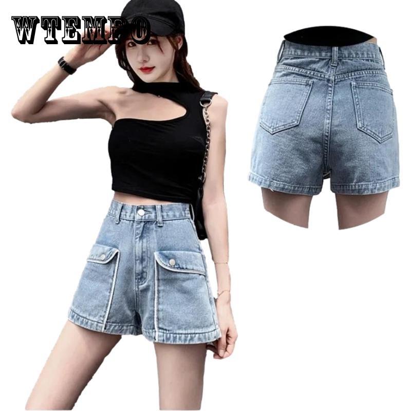 WTEMPO Большой карман высокий Waist джинсовые шорты женщины Loose Весна и лето Широкая нога-линии случайные шорты XXL чёрный
WTEMPO Большой карман высокий Waist джинсовые шорты женщины Loose Весна и лето Широкая нога-линии случайные шорты XXL чёрный