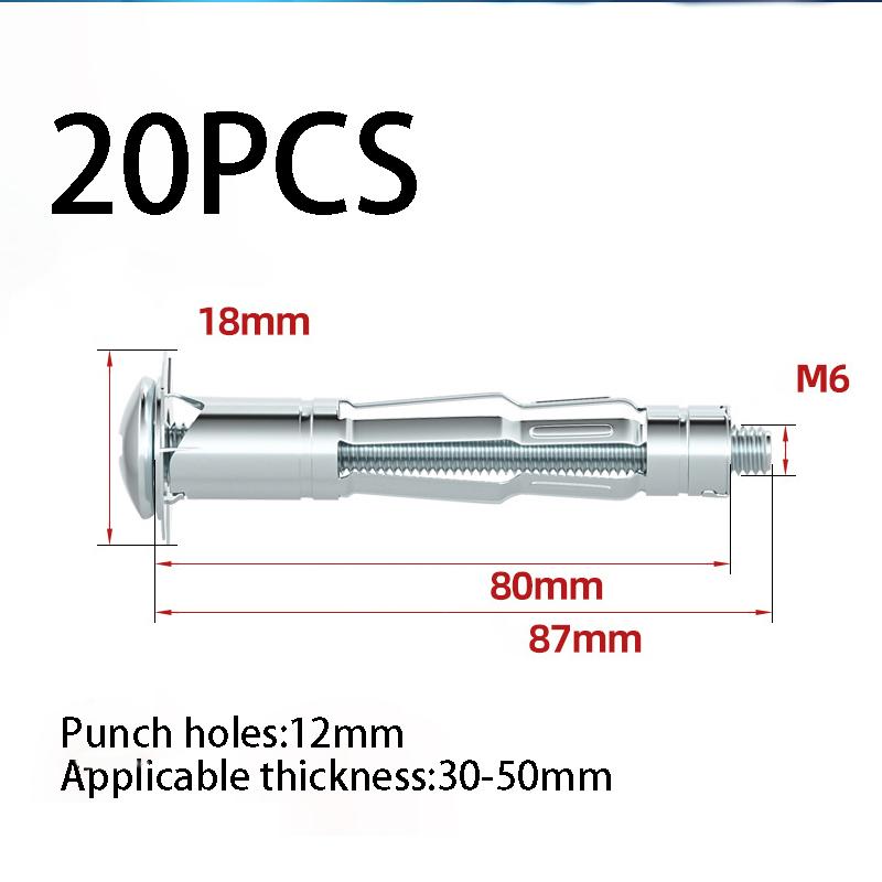 20 Pcs Expansion Bolts, Hollow Wall / Hollow Brick Plasterboard Drywall Expansion Screws, Hollow Gecko Wall Plug Expansion Nails
20 Pcs Expansion Bolts, Hollow Wall / Hollow Brick Plasterboard Drywall Expansion Screws, Hollow Gecko Wall Plug Expansion Nails