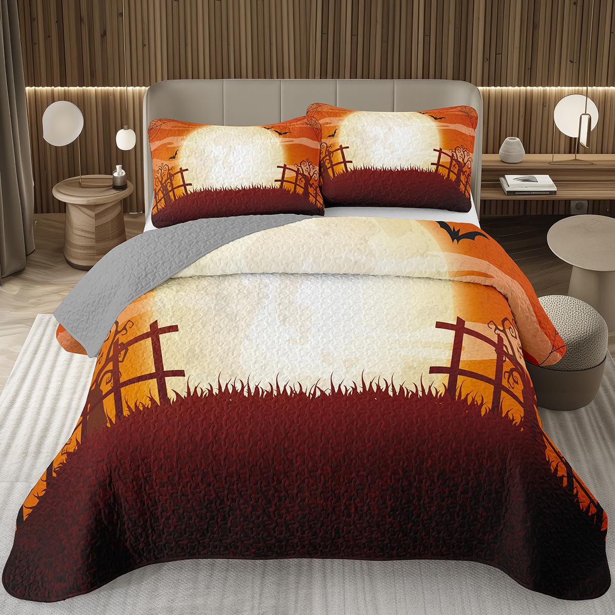 Comforter Halloween Quilt Set Twin Full Queen King 2/3 Piece Reversible Quilted Bedding Set Pumpkin Gothic Horror Theme Comforter (quilt)-EU Single(135*200cm)3pcs
Comforter Halloween Quilt Set Twin Full Queen King 2/3 Piece Reversible Quilted Bedding Set Pumpkin Gothic Horror Theme Comforter (quilt)-EU Single(135*200cm)3pcs