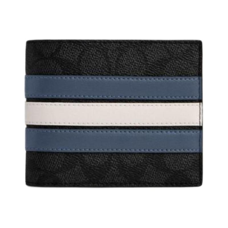 COACH wallet 3 IN 1 12 Classic presbyopia stripe details Artificial leather and cow split leather Men s Charcoal gray with denim blue and chalk white синій
COACH wallet 3 IN 1 12 Classic presbyopia stripe details Artificial leather and cow split leather Men s Charcoal gray with denim blue and chalk white синій