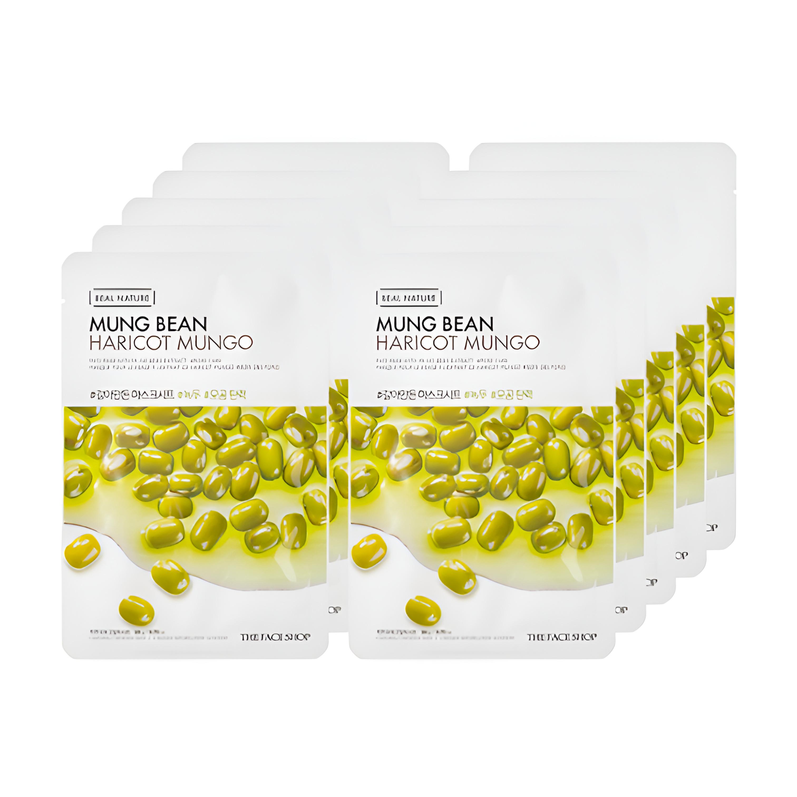 THE FACE SHOP Ground Green Mung Bean Mask Sheet, 1 Sheet × 10 Pack
THE FACE SHOP Ground Green Mung Bean Mask Sheet, 1 Sheet × 10 Pack