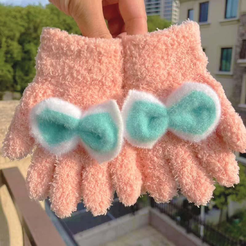 Cute plush knitted wool gloves children s autumn and winter cold and warm bow full finger student outdoor gloves
Cute plush knitted wool gloves children s autumn and winter cold and warm bow full finger student outdoor gloves