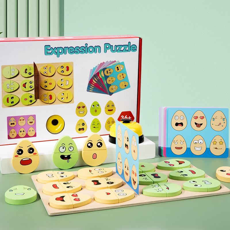 Wooden Fun Expression Egg Game for Toddlers: Interactive Educational Toy for Early Learning and Concentration.
Wooden Fun Expression Egg Game for Toddlers: Interactive Educational Toy for Early Learning and Concentration.