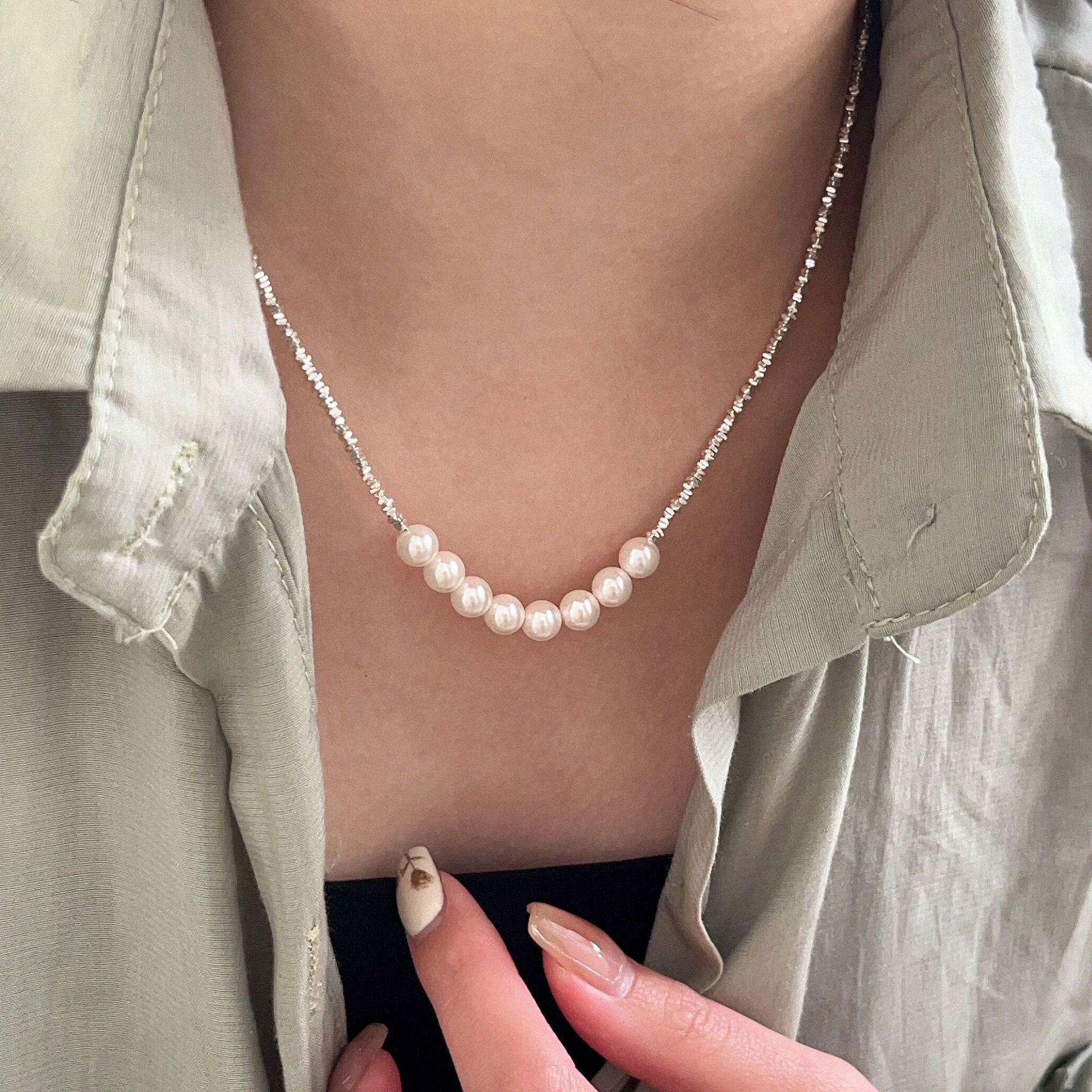 Yinruitai S925 Sterling Silver Slocum Pearl Spliced Necklace - High-End Versatile Clavicle Chain for Women 925 Silver
Yinruitai S925 Sterling Silver Slocum Pearl Spliced Necklace - High-End Versatile Clavicle Chain for Women 925 Silver