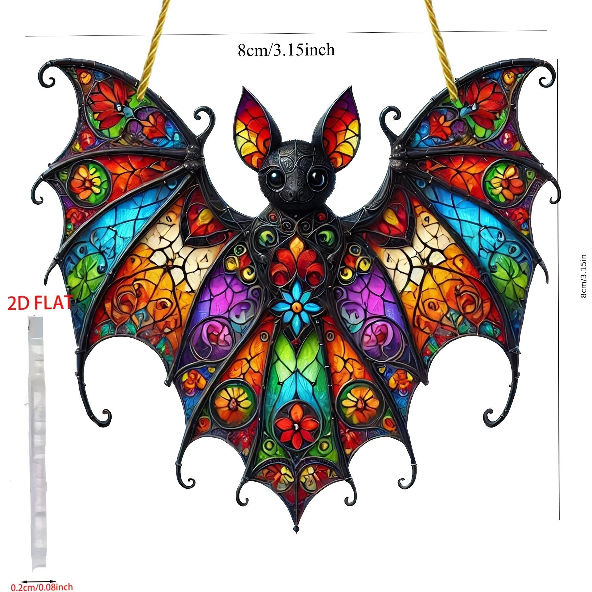 Яскрава прикраса кажана, акрилова підвісна прикраса кажана, стиль ефекту вітража, ідеально підходить для прикрас на Хелловін та Різдво 8*8cm
Яскрава прикраса кажана, акрилова підвісна прикраса кажана, стиль ефекту вітража, ідеально підходить для прикрас на Хелловін та Різдво 8*8cm