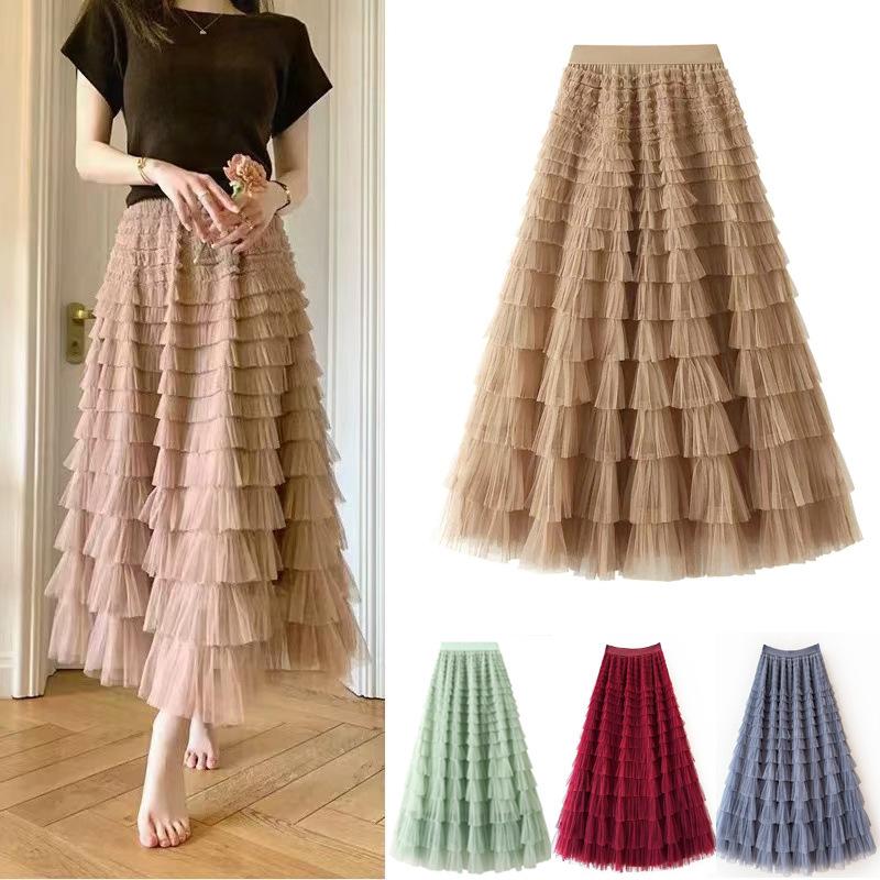 High-Waisted Pleated Layered Tulle Midi Skirt for Women (Spring & Autumn) M (Length 85cm) фиолетовый
High-Waisted Pleated Layered Tulle Midi Skirt for Women (Spring & Autumn) M (Length 85cm) фиолетовый
