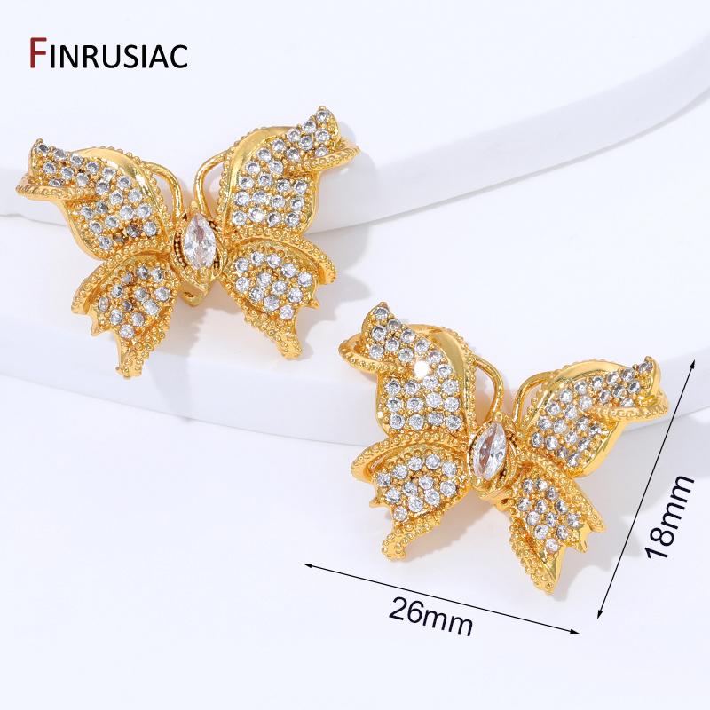 18K Gold Plated Brass With Zircon Butterfly Shape Spacer Beads,Separator For Bead,DIY Handmade Necklace Bracelet Making Supplies 1 piece
18K Gold Plated Brass With Zircon Butterfly Shape Spacer Beads,Separator For Bead,DIY Handmade Necklace Bracelet Making Supplies 1 piece