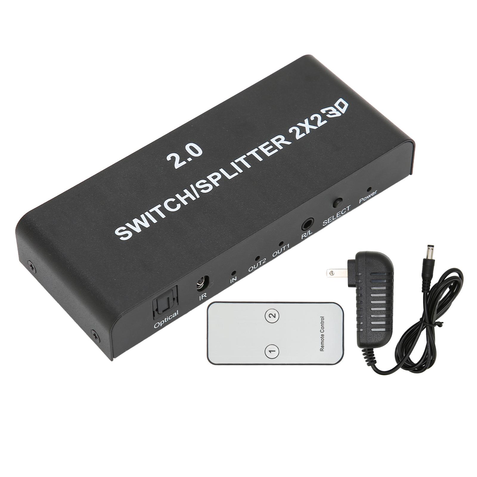 2x2 HD Multimedia Interface Splitter 4K 60Hz 2 In 2 Out Video Switcher for Signal Transmission EU Plug
2x2 HD Multimedia Interface Splitter 4K 60Hz 2 In 2 Out Video Switcher for Signal Transmission EU Plug