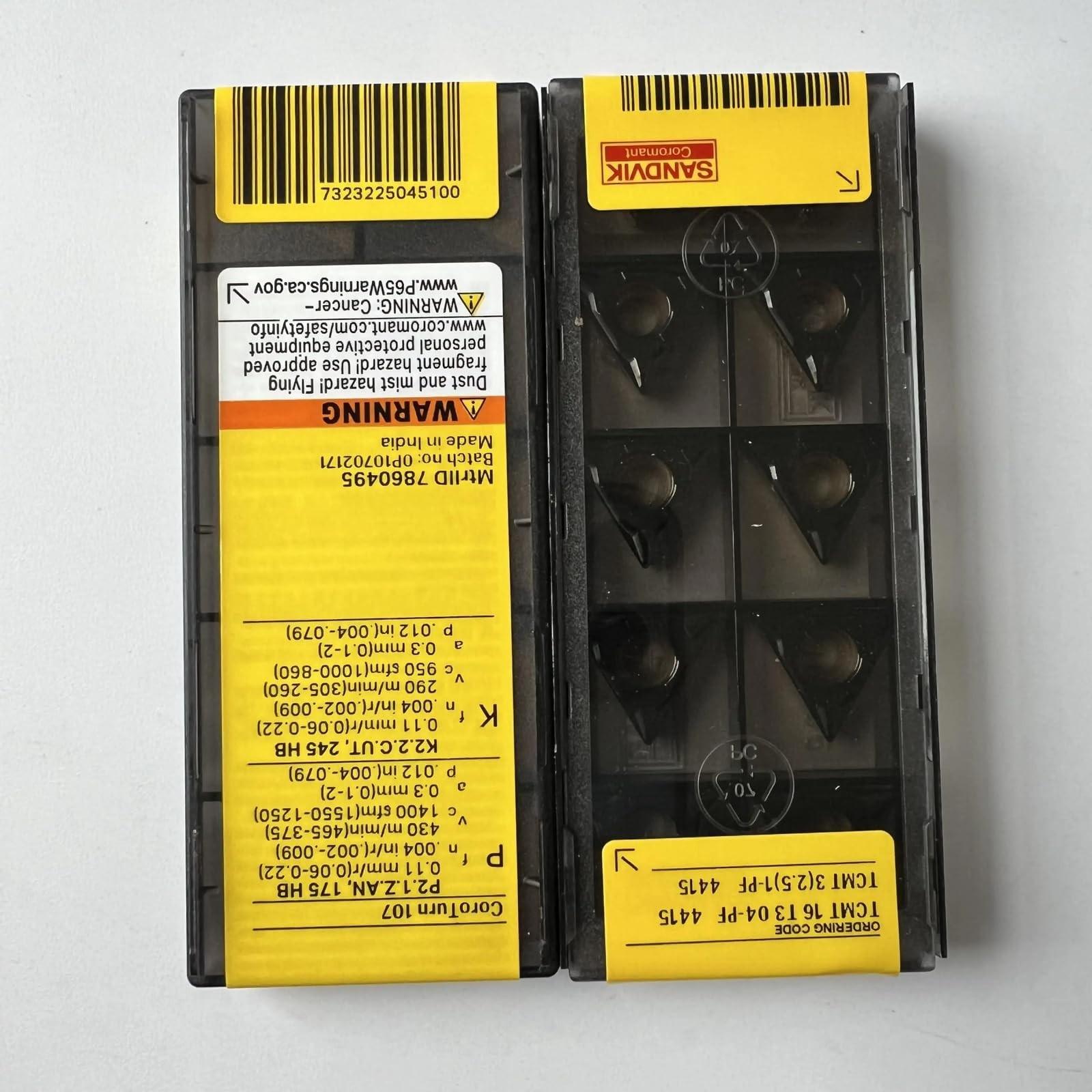 Original Sandvik / TCMT16T304-PF 4415 /CNC lathe carbide blade tool 10 Pcs
Original Sandvik / TCMT16T304-PF 4415 /CNC lathe carbide blade tool 10 Pcs