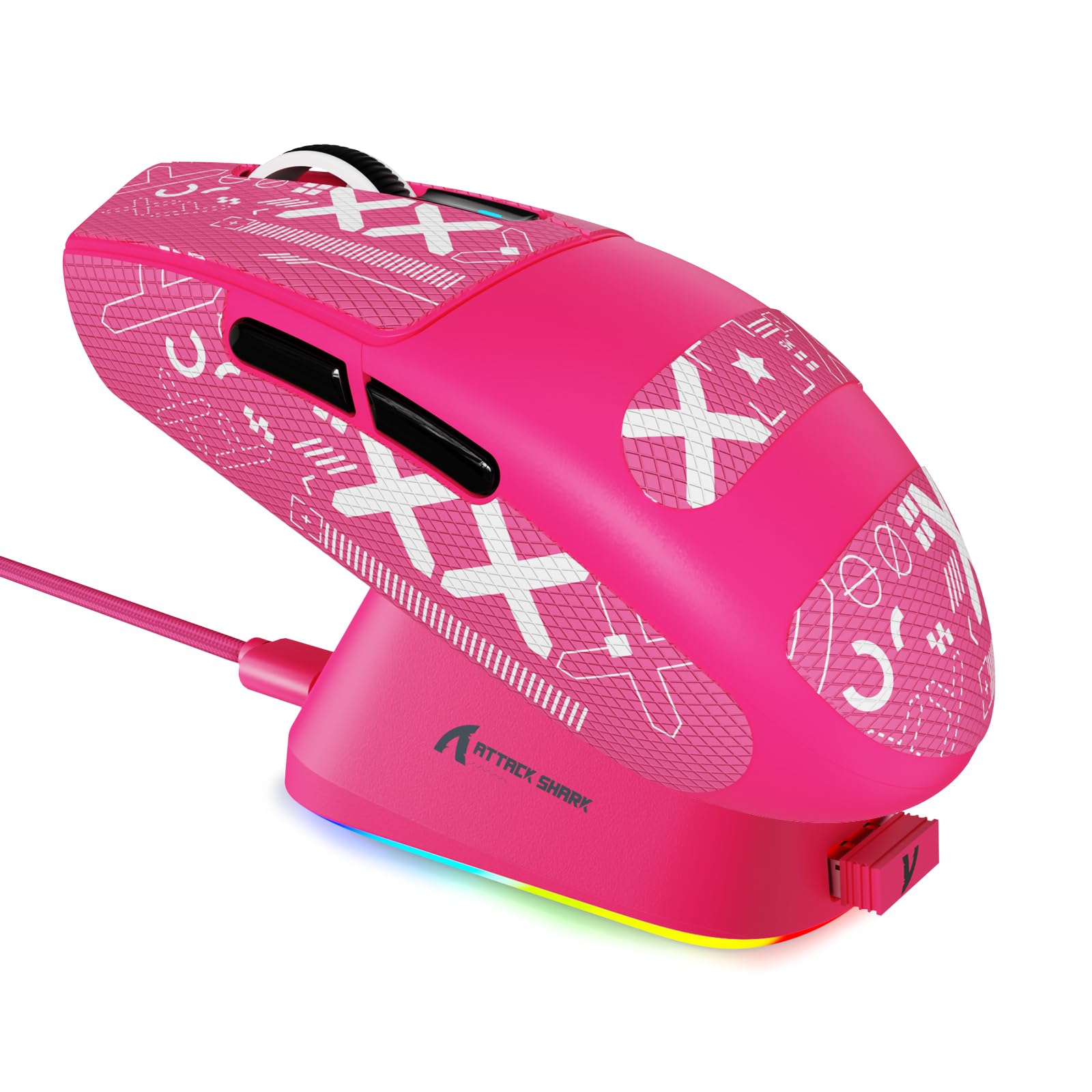 MAMBASNAKE x ATTACK SHARK G3PRO Бездротова ігрова миша з магнітною зарядкою RGB-зарядка Бездротова та дротова 3 Зручна для FPS рожевий
MAMBASNAKE x ATTACK SHARK G3PRO Бездротова ігрова миша з магнітною зарядкою RGB-зарядка Бездротова та дротова 3 Зручна для FPS рожевий