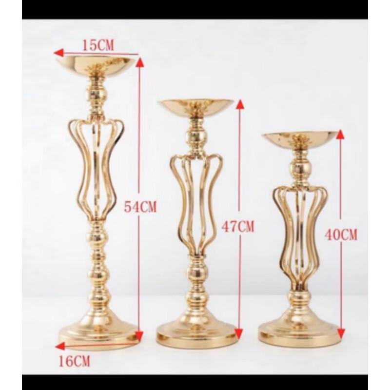 40cm Gold Hourglass Wrought Iron Flower Vase Set
40cm Gold Hourglass Wrought Iron Flower Vase Set