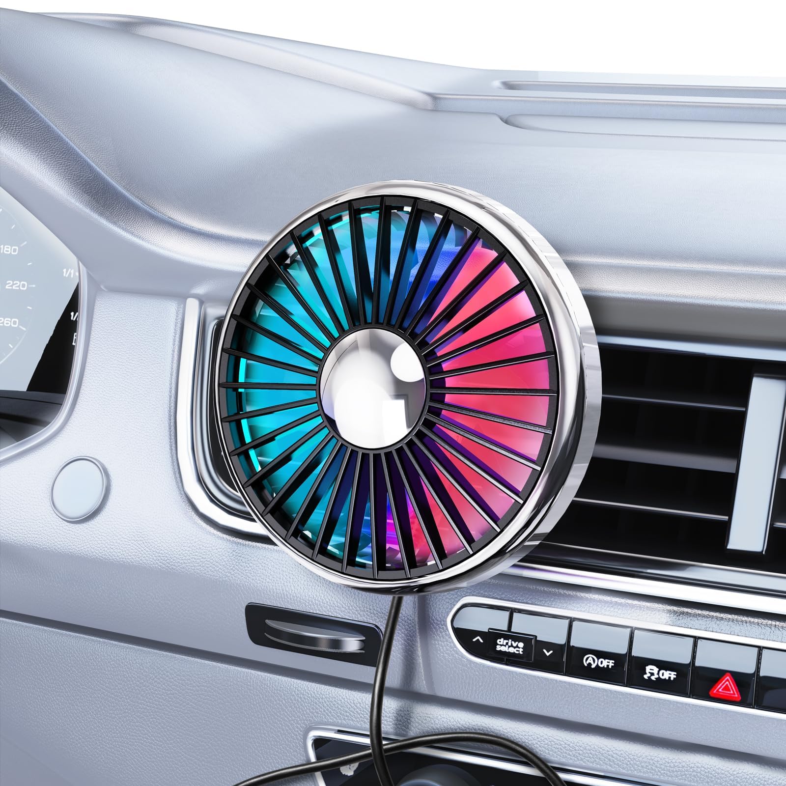 NIFBANG Car Fan, Low Noise, Driver s Fan, Car Fan, Air Conditioner Vent Powerful, 5 F301A-US срібний
NIFBANG Car Fan, Low Noise, Driver s Fan, Car Fan, Air Conditioner Vent Powerful, 5 F301A-US срібний