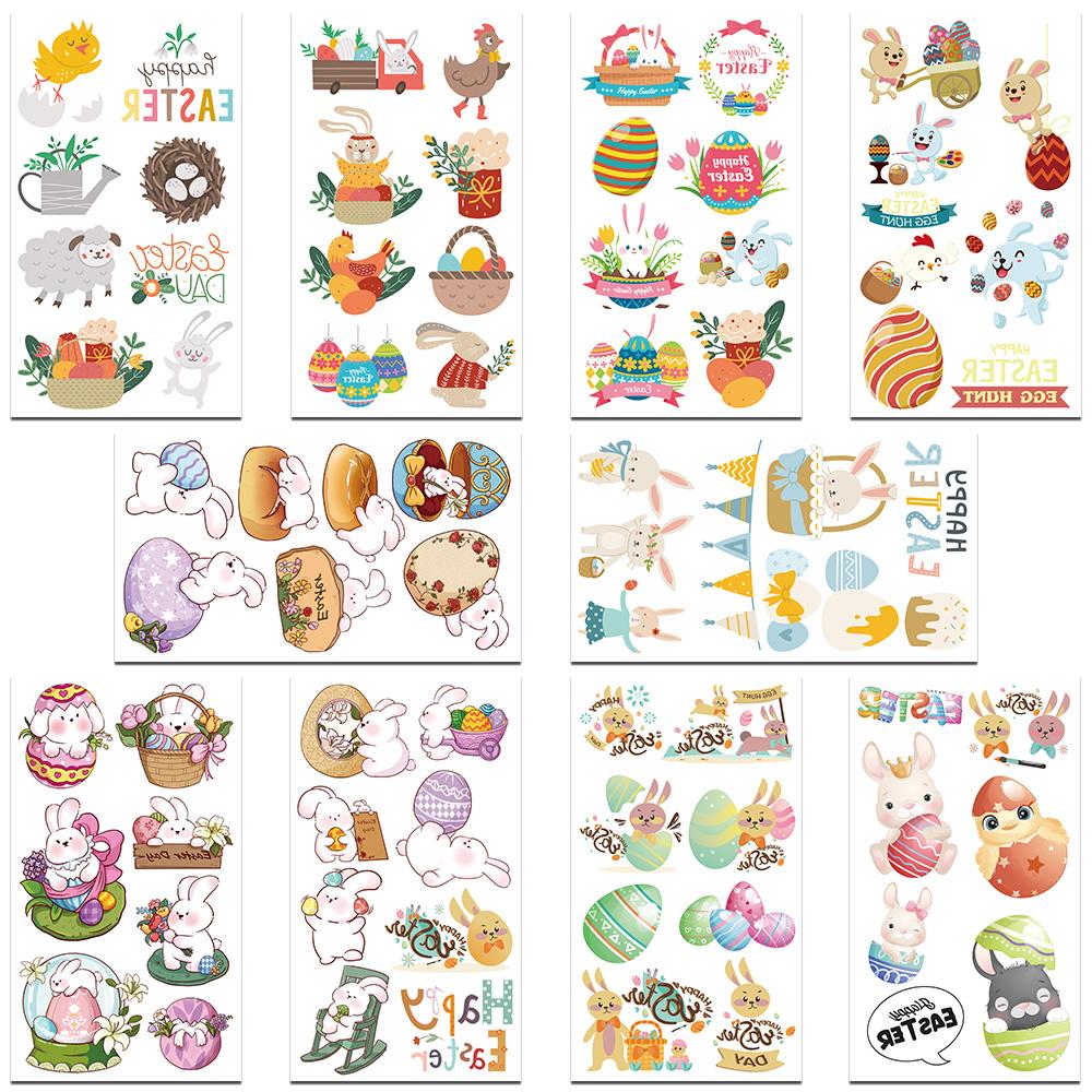 10 листов пасхальных тату-наклеек для рук, тела, мультфильмов, временных водонепроницаемых тату-наклеек, детских праздничных принадлежностей
10 листов пасхальных тату-наклеек для рук, тела, мультфильмов, временных водонепроницаемых тату-наклеек, детских праздничных принадлежностей
