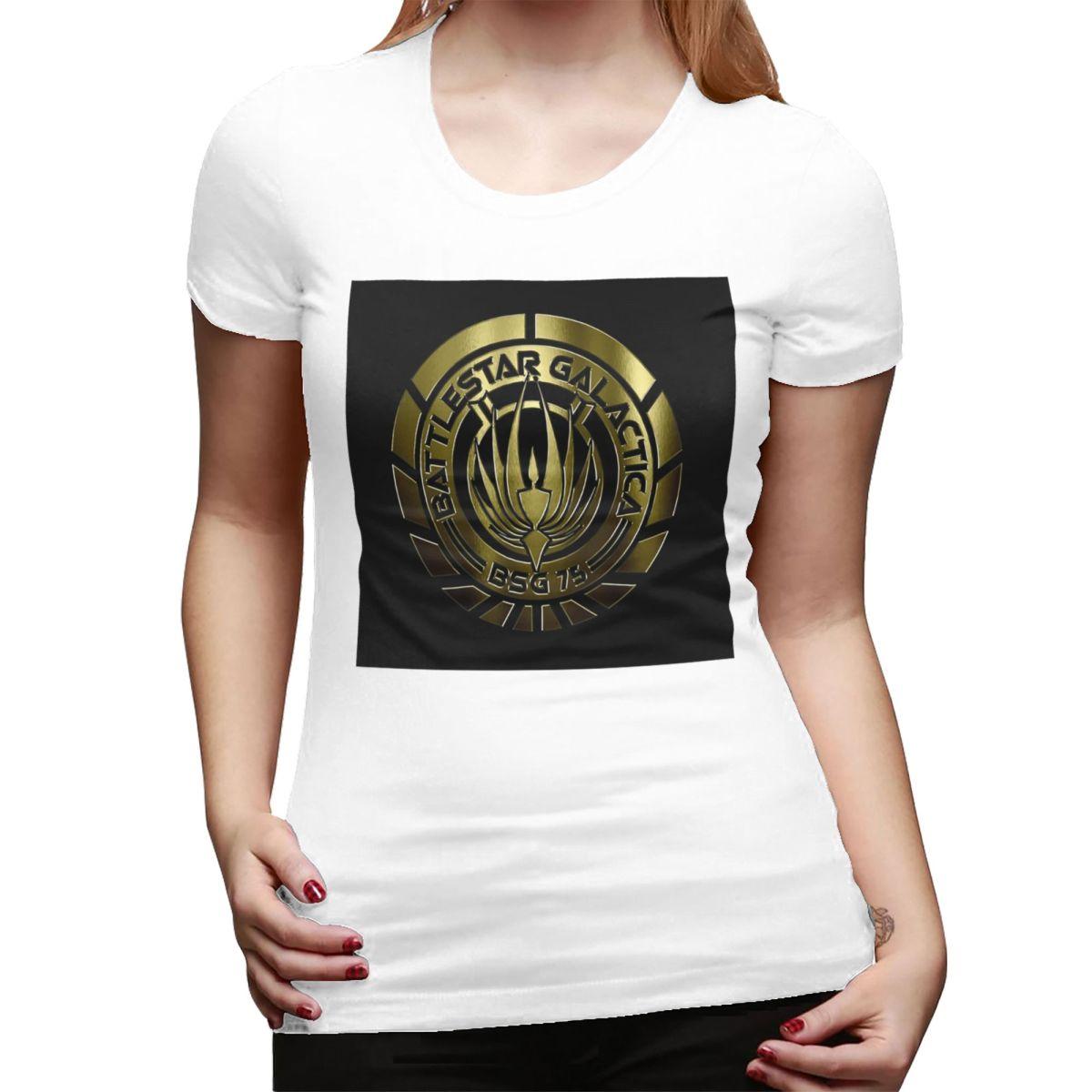 Battlestar Galactica Crest Metal TShirt for Women Crew Neck Streetwear T Shirts Womens Short Sleeve Summer Clothes Tops S
Battlestar Galactica Crest Metal TShirt for Women Crew Neck Streetwear T Shirts Womens Short Sleeve Summer Clothes Tops S