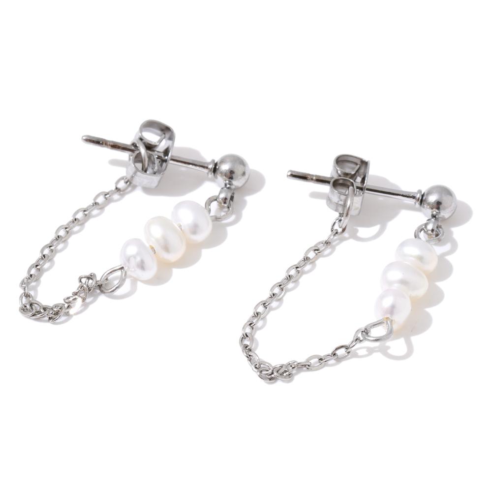 Yhpup Stainless Steel Natural Pearls Chain Tassel Drop Dangle Earrings for Women Popular Fashion Daily Korean Jewelry
Yhpup Stainless Steel Natural Pearls Chain Tassel Drop Dangle Earrings for Women Popular Fashion Daily Korean Jewelry