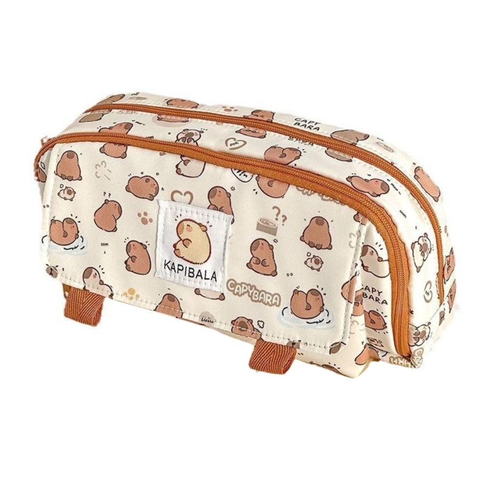 Three-layer Pen Bag Large Capacity Stationery Organizer High Quality Pencil Case School Office Capybara Brooch
Three-layer Pen Bag Large Capacity Stationery Organizer High Quality Pencil Case School Office Capybara Brooch