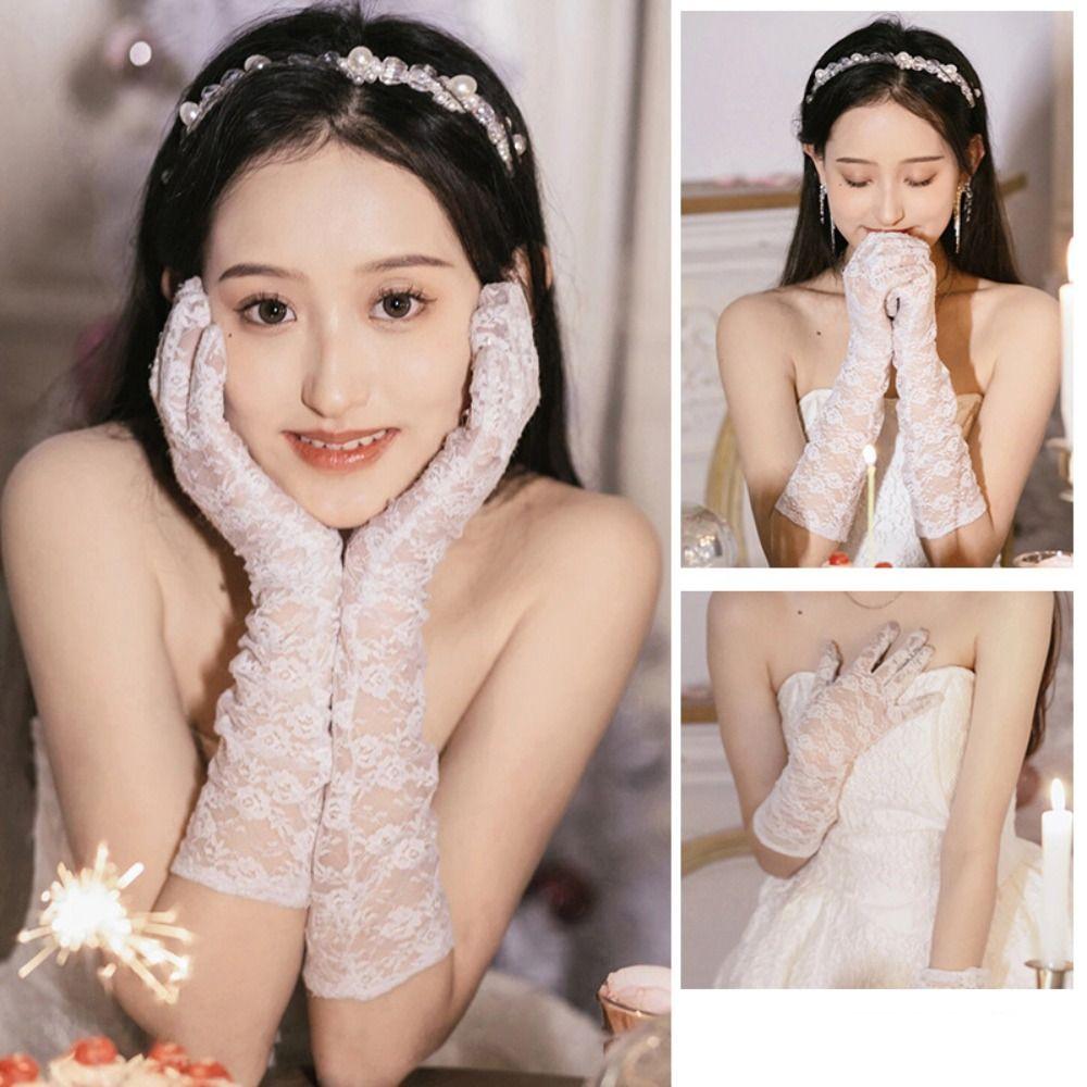 Lace Satin Long Gloves Vintage Long Finger Mittens Retro Wedding Bridal Gloves Women Style4
Lace Satin Long Gloves Vintage Long Finger Mittens Retro Wedding Bridal Gloves Women Style4