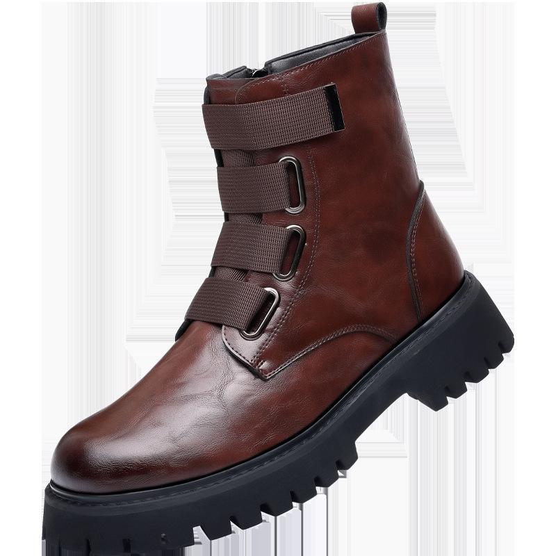 Men s Leather Martin Boots Medium Help British Style Increase Korean Version High Top Leather Boots Versatile Spring Breathable Tooling Boots 44
Men s Leather Martin Boots Medium Help British Style Increase Korean Version High Top Leather Boots Versatile Spring Breathable Tooling Boots 44