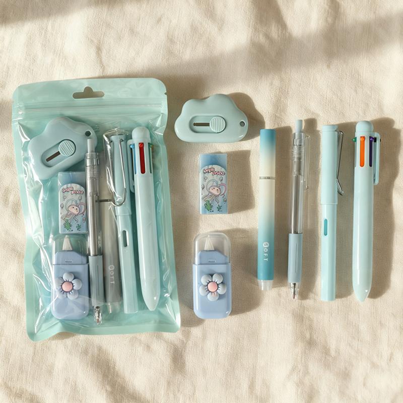 7-Pcs Office Stationery Set Minimalist Student Graduation Gift Set High-Quality Writing Pens & Tools Kit for Study Work синій
7-Pcs Office Stationery Set Minimalist Student Graduation Gift Set High-Quality Writing Pens & Tools Kit for Study Work синій