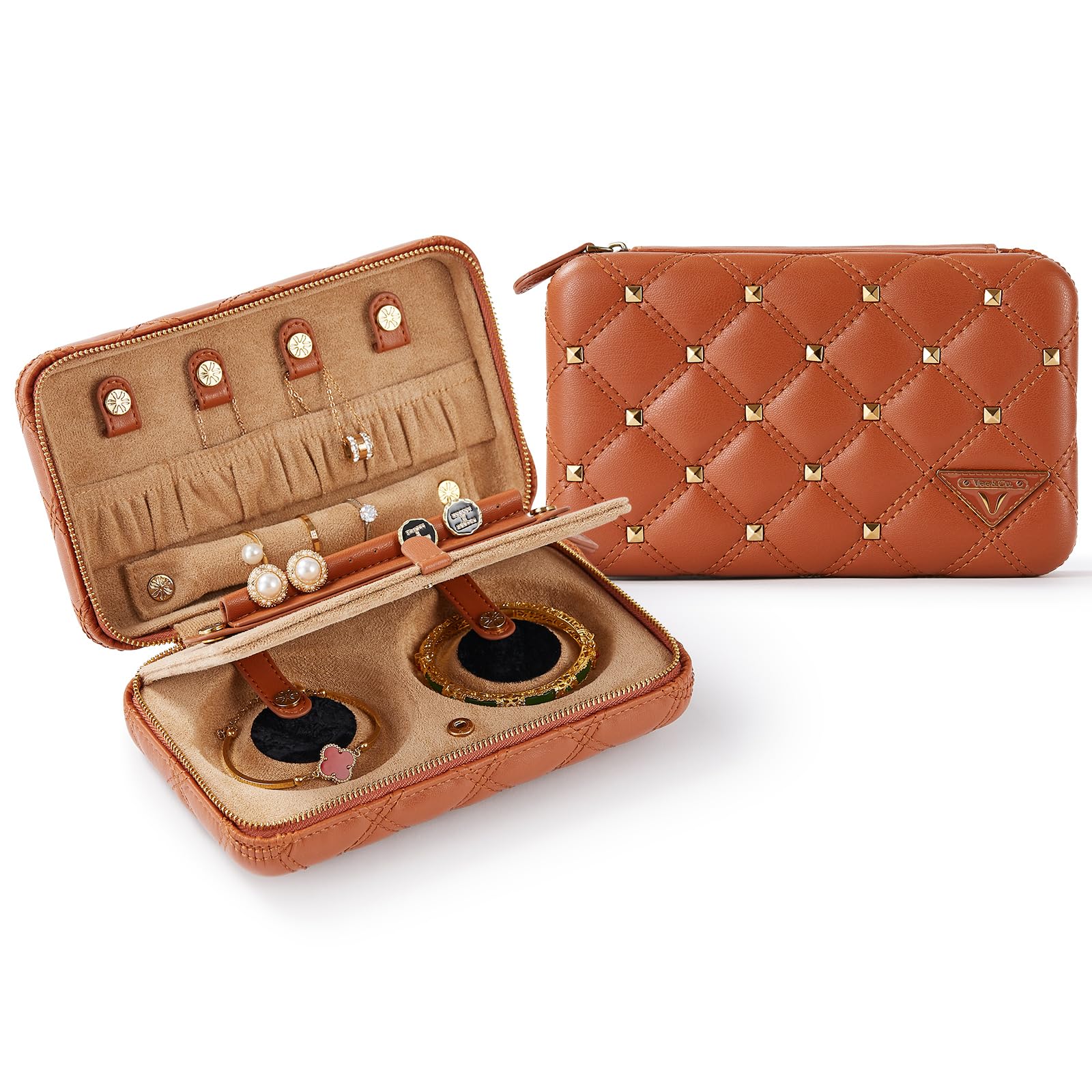 Travel Jewelry Box Diamond Quilted Leather Travel Jewelry Jewelry Organizer for Gift for Women and Girls Vee&In. Organizer, Case, коричневий
Travel Jewelry Box Diamond Quilted Leather Travel Jewelry Jewelry Organizer for Gift for Women and Girls Vee&In. Organizer, Case, коричневий