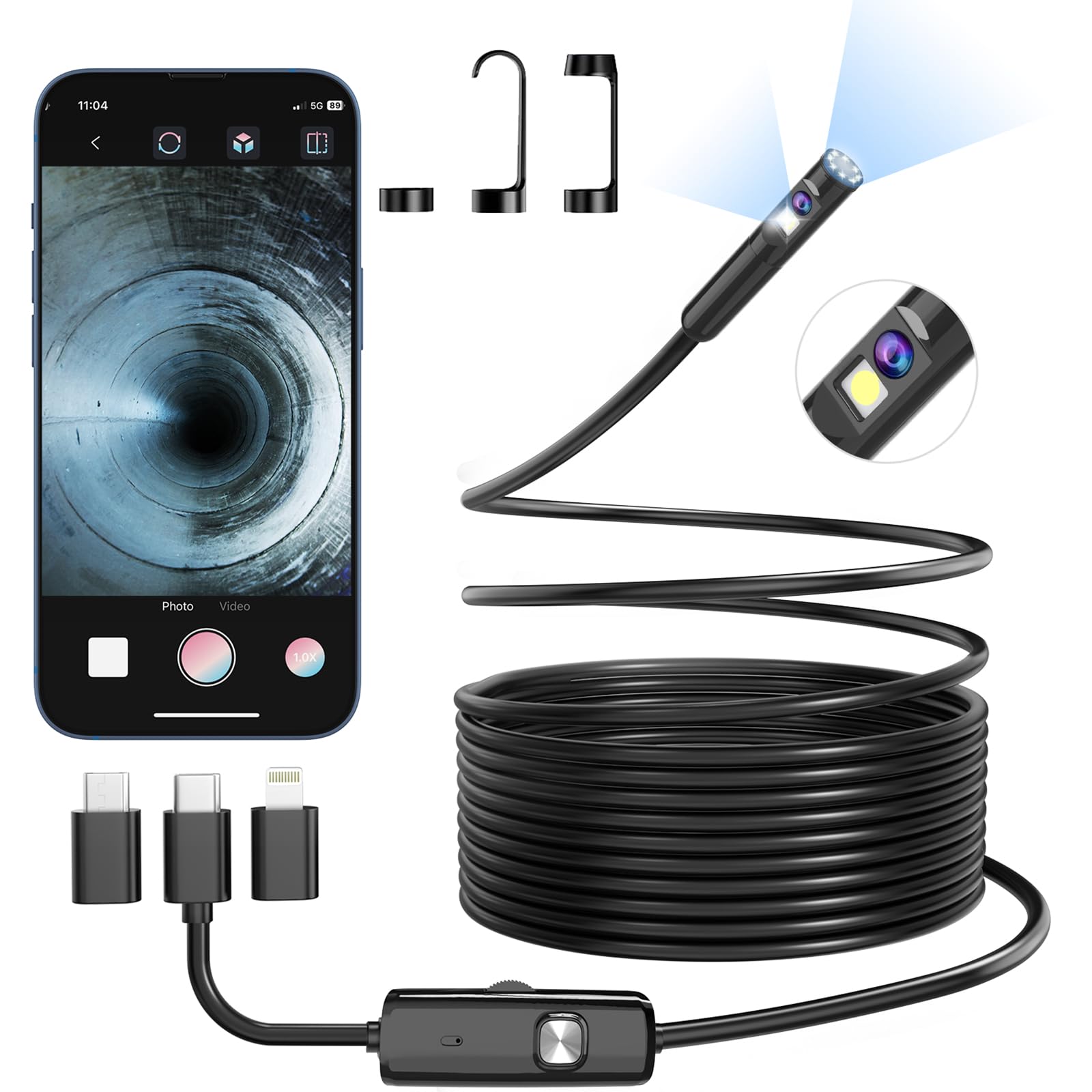 BlueFire Fiberscope Camera 1920P Эндоскопическая камера 3 миллиона пикселей с 9 светодиодами Водонепроницаемая промышленная эндоскопическая камера Сверхточный диапазон записываемый
BlueFire Fiberscope Camera 1920P Эндоскопическая камера 3 миллиона пикселей с 9 светодиодами Водонепроницаемая промышленная эндоскопическая камера Сверхточный диапазон записываемый