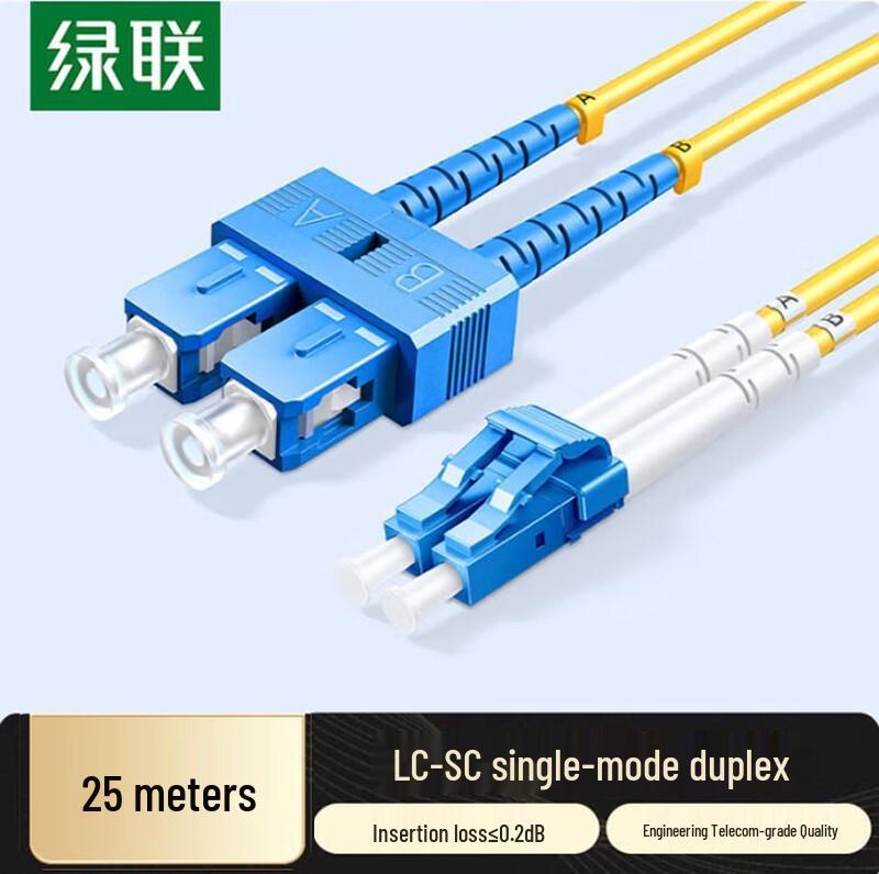 Ugreen LC-SC Single-Mode Duplex Fiber Patch Cable
Ugreen LC-SC Single-Mode Duplex Fiber Patch Cable