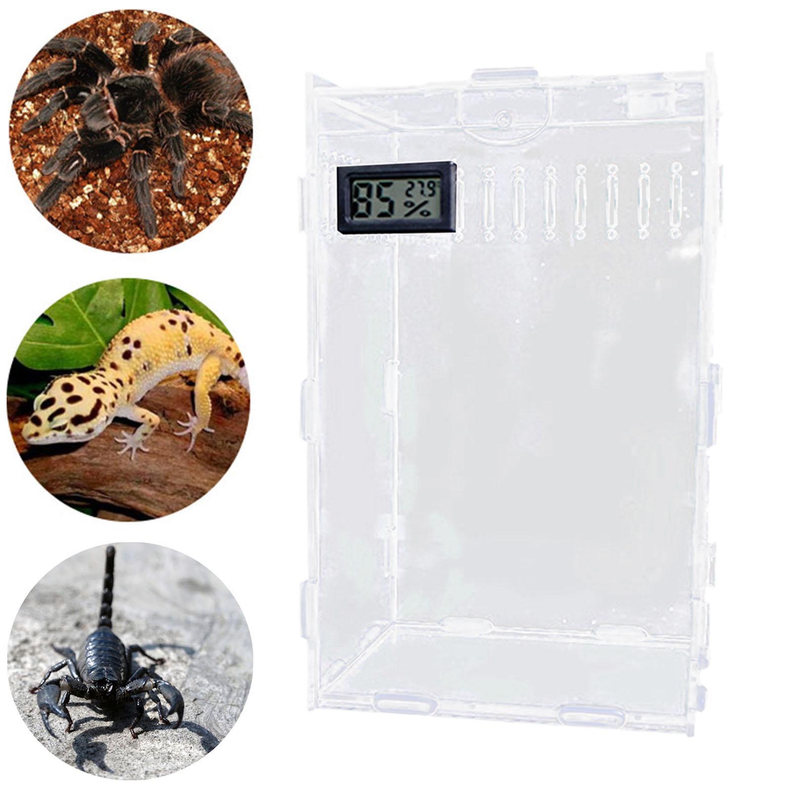 Acrylic Spider Enclosure Container Spider Tank Reptile Terrarium, Tarantula Cage for Frogs, Snails, Hermit Crab Gerbil Gecko M
Acrylic Spider Enclosure Container Spider Tank Reptile Terrarium, Tarantula Cage for Frogs, Snails, Hermit Crab Gerbil Gecko M