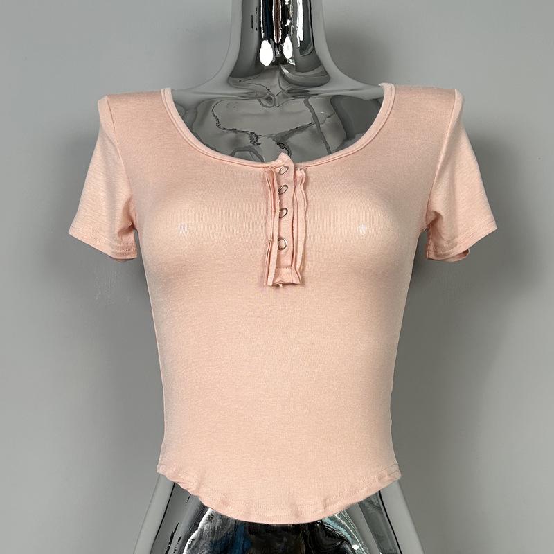 Korean Style Sexy Half-Open Collar Short-Sleeve Top for Women One Size розовый
Korean Style Sexy Half-Open Collar Short-Sleeve Top for Women One Size розовый