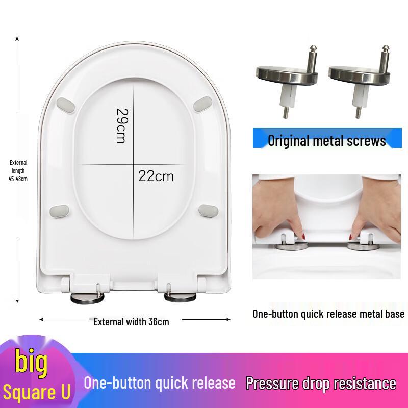 TLXT Soft-Close Thickened U-Shape Toilet Seat
TLXT Soft-Close Thickened U-Shape Toilet Seat