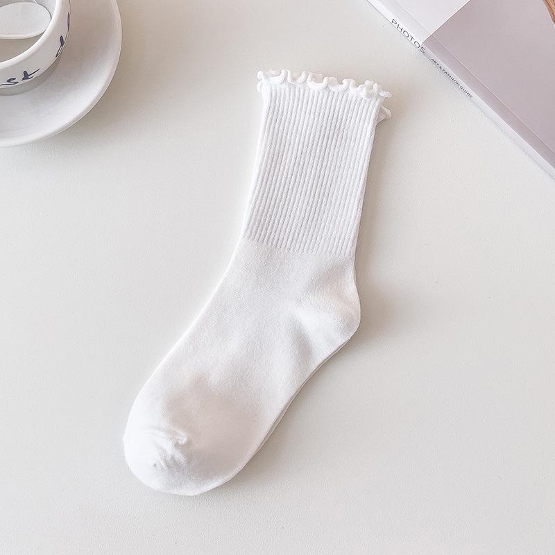 Coffee Wood Ear Lace Mid-Calf Socks - Women s Four Seasons Ruffle, Solid Color, Girly JK Style Suitable for Sizes 33-43
Coffee Wood Ear Lace Mid-Calf Socks - Women s Four Seasons Ruffle, Solid Color, Girly JK Style Suitable for Sizes 33-43
