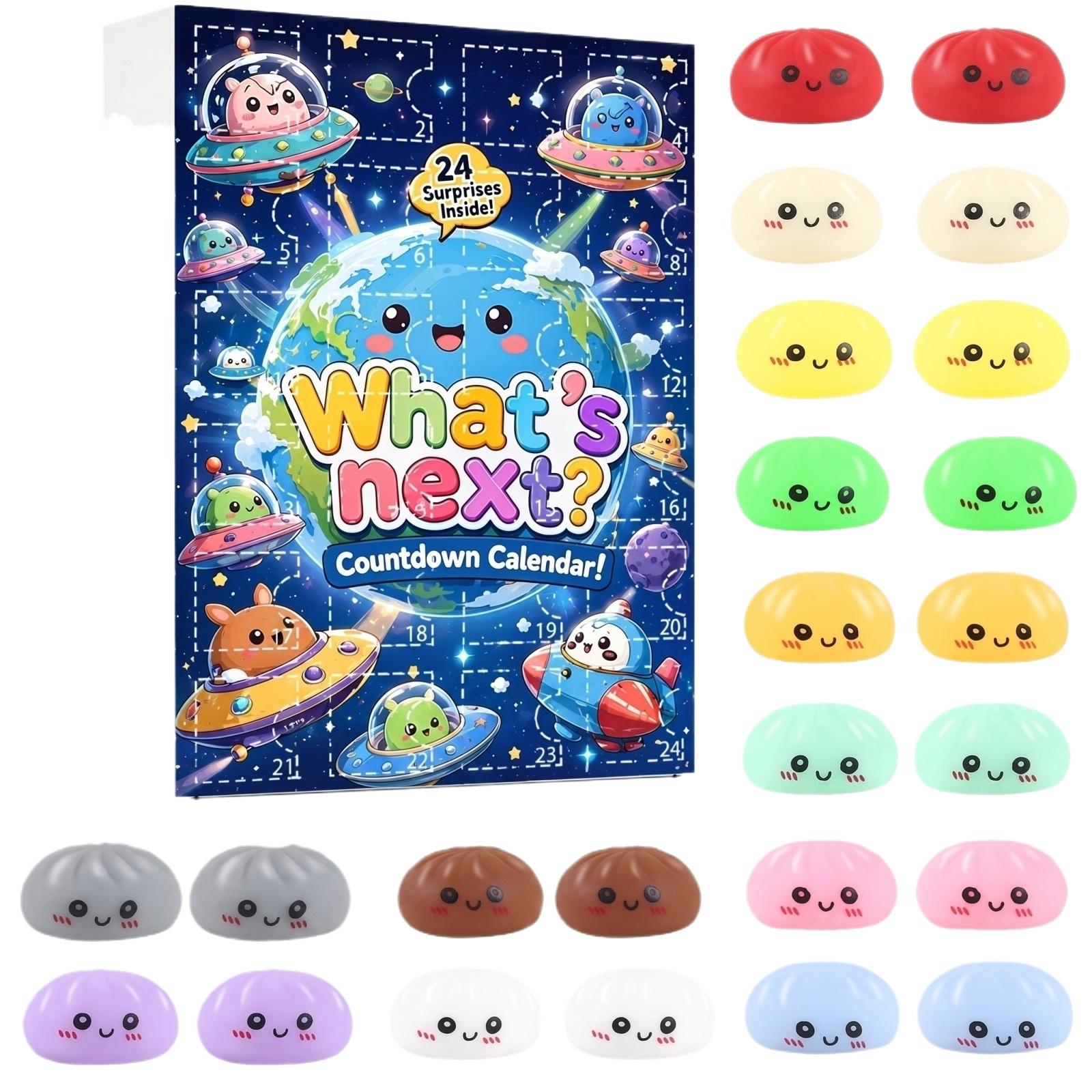 What’s Next Countdown Calendar 24 Piece Blind Box Set Soft Squishy Bun Toys Collectible Surprise Pack for Kids and Collectors One Size
What’s Next Countdown Calendar 24 Piece Blind Box Set Soft Squishy Bun Toys Collectible Surprise Pack for Kids and Collectors One Size