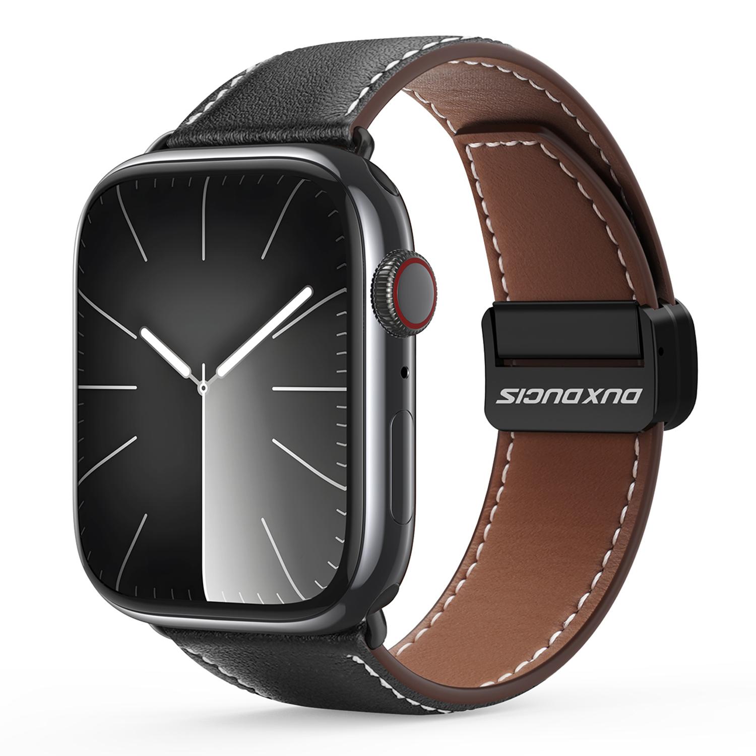 DUX DUCIS YA Series For Apple Watch Series 10 46mm/Ultra 2 Ultra 49mm/Series 9 8 7 45mm/6 5 4 SE (2023) SE (2022) SE 44mm/3 2 1 42mm Genuine Cow Strap Black
DUX DUCIS YA Series For Apple Watch Series 10 46mm/Ultra 2 Ultra 49mm/Series 9 8 7 45mm/6 5 4 SE (2023) SE (2022) SE 44mm/3 2 1 42mm Genuine Cow Strap Black
