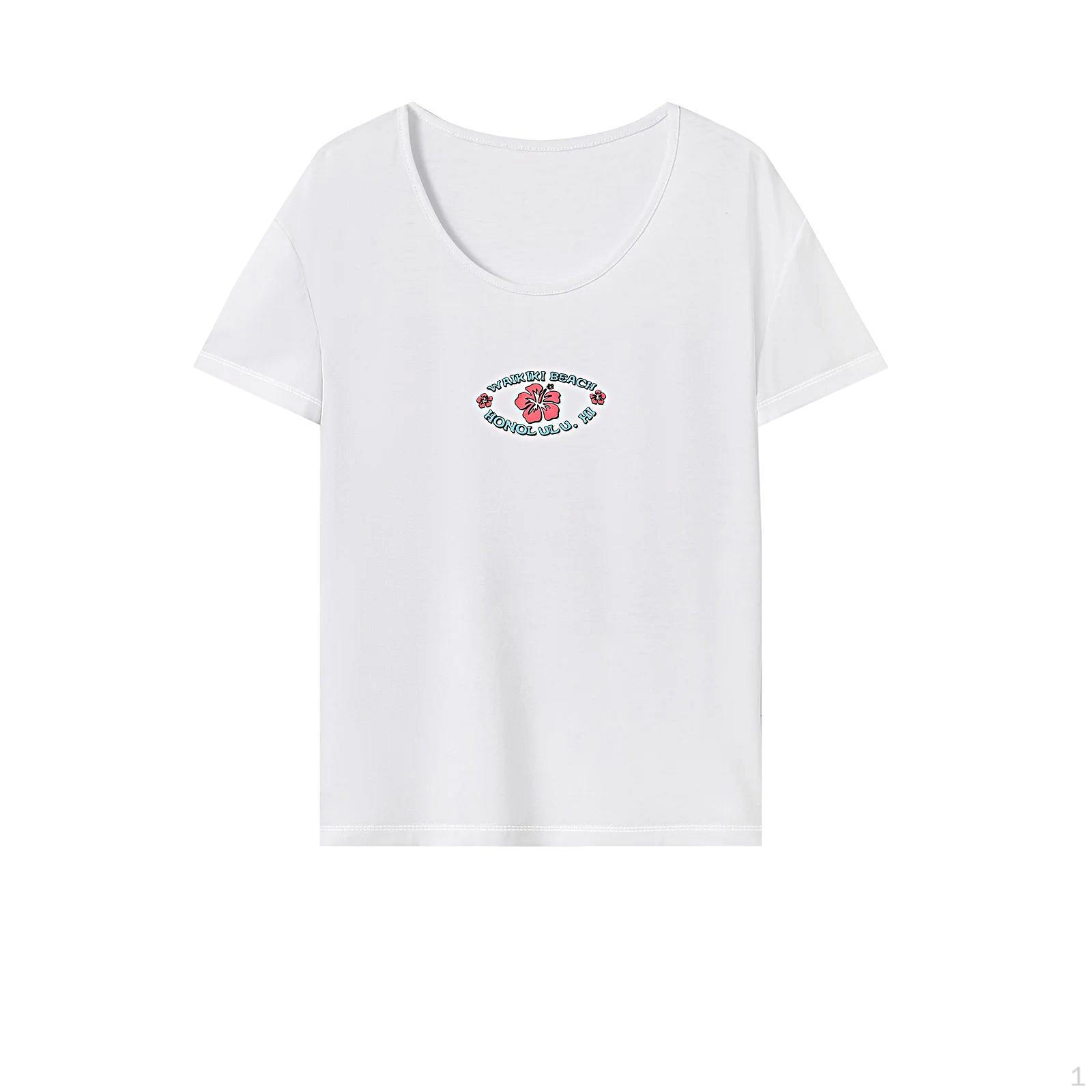 Футболка для женщин, летняя спортивная одежда с круглым вырезом, пляжный отдых, работа, женская
Футболка для женщин, летняя спортивная одежда с круглым вырезом, пляжный отдых, работа, женская