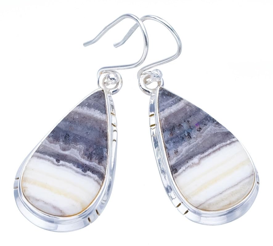 StarGems® Natural Zebra Calcite Handmade 925 Sterling Silver Earrings 1.5 F5510
StarGems® Natural Zebra Calcite Handmade 925 Sterling Silver Earrings 1.5 F5510
