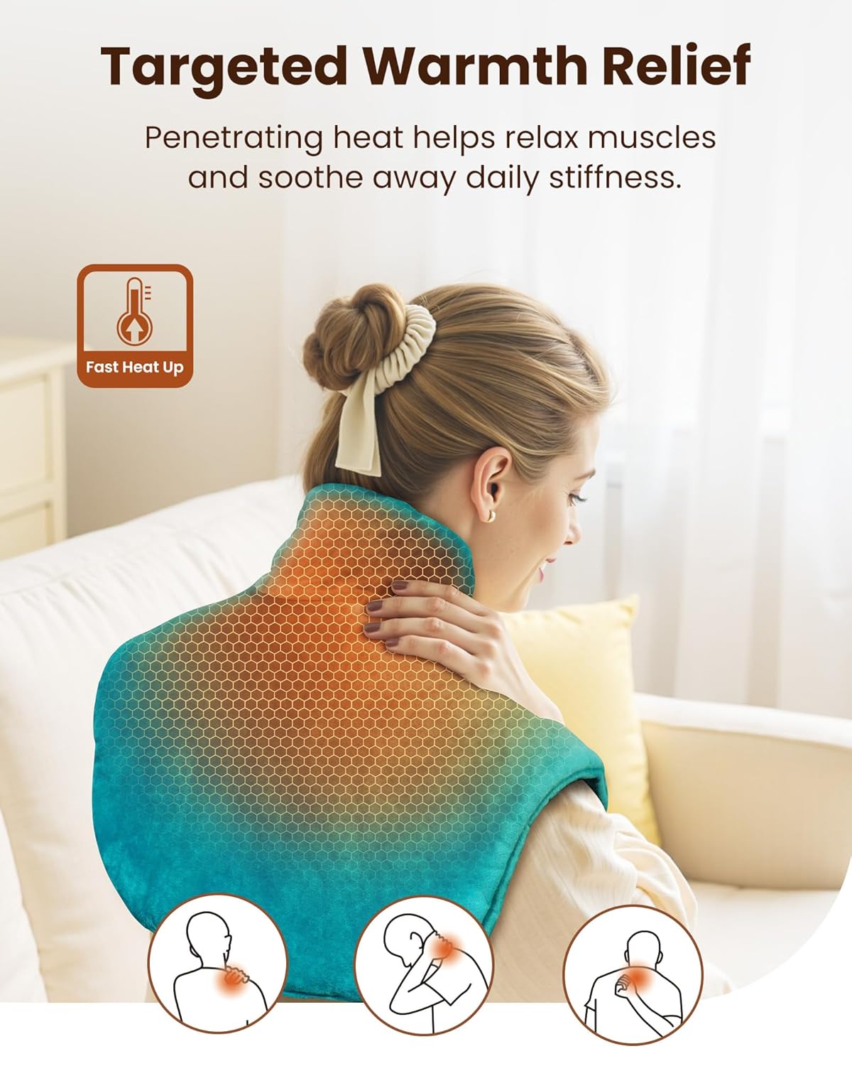 Weighted Heating Pad for Neck & Shoulders, 6 Heat Settings, Auto Shut-Off, Machine Washable, Gift for Women Men United States
Weighted Heating Pad for Neck & Shoulders, 6 Heat Settings, Auto Shut-Off, Machine Washable, Gift for Women Men United States