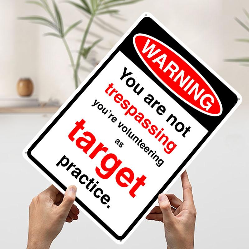 Target Practice Warning Sign Tinplate Poster Customized Wall Art Vintage Retro Metal Signs for Living Room Decorations Wand Deko 7.9x11.8In(20x30cm)
Target Practice Warning Sign Tinplate Poster Customized Wall Art Vintage Retro Metal Signs for Living Room Decorations Wand Deko 7.9x11.8In(20x30cm)