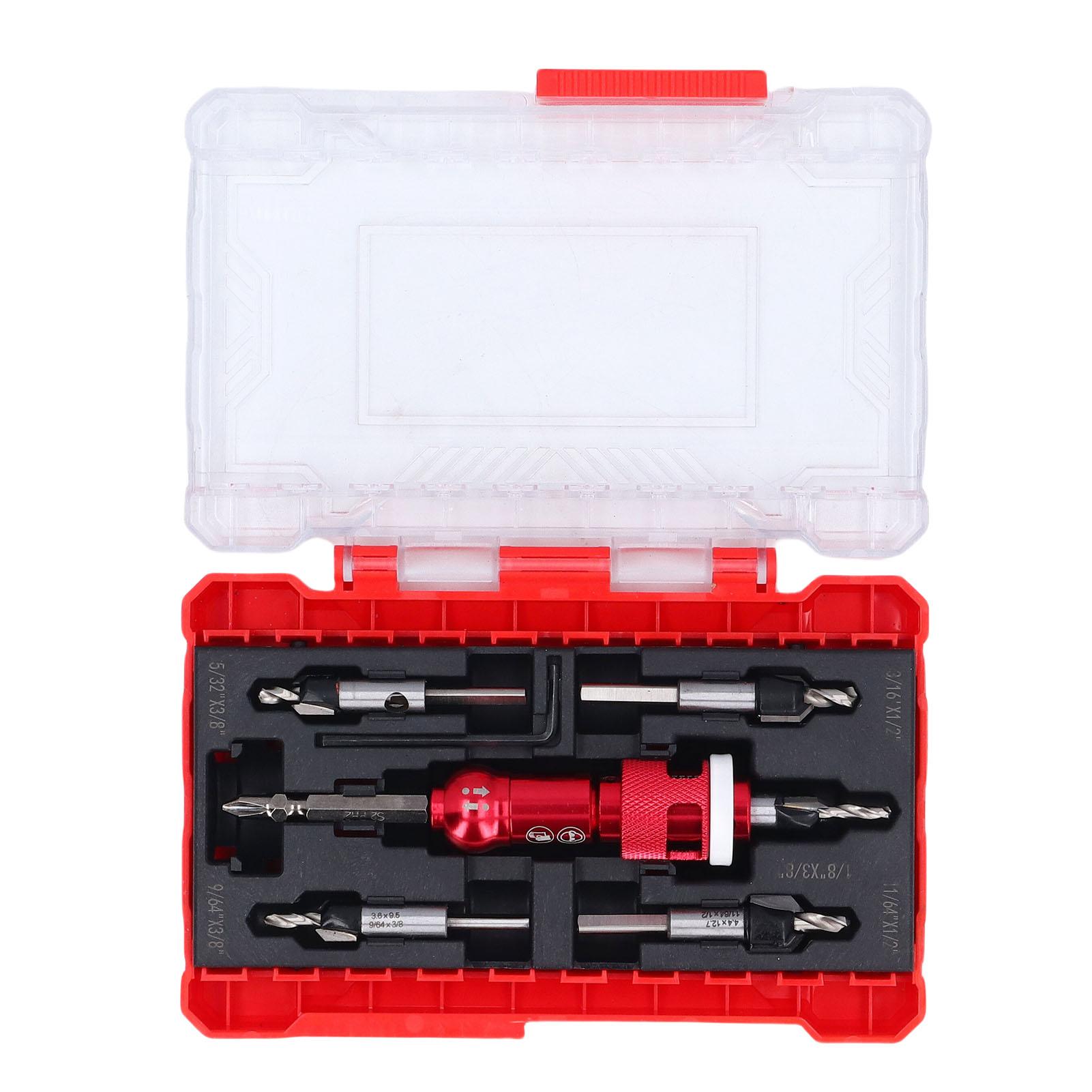 Countersink Drill Bit Set with Adjustable Depth Stop Counter Sink Drill Bits Tool Kit for Woodworking
Countersink Drill Bit Set with Adjustable Depth Stop Counter Sink Drill Bits Tool Kit for Woodworking