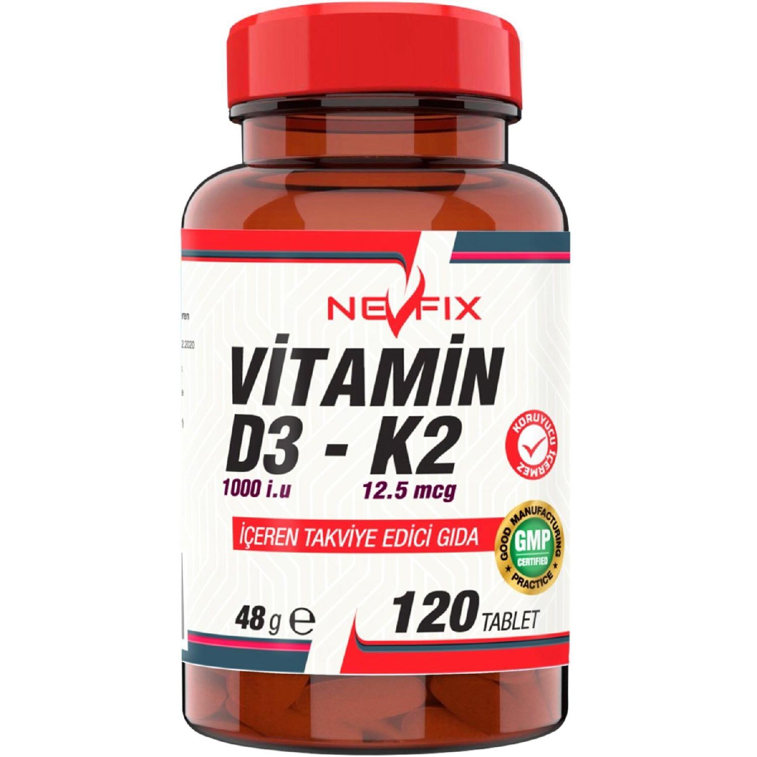 Vitamin D3 Vitamin K2 120 Tablets 
Vitamin D3 Vitamin K2 120 Tablets