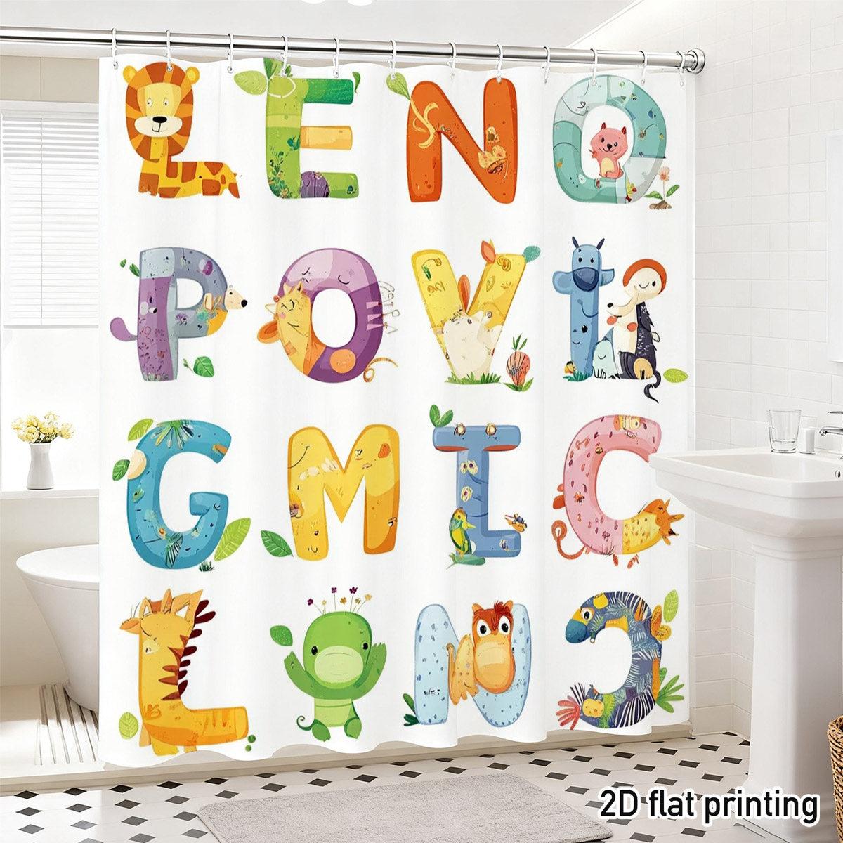 Animal Alphabet Shower Curtain – 26 Vibrant Letters With Jungle Friends Waterproof Polyester, 70×70 , 12 Hooks W60H190(CM)-1 Pcs
Animal Alphabet Shower Curtain – 26 Vibrant Letters With Jungle Friends Waterproof Polyester, 70×70 , 12 Hooks W60H190(CM)-1 Pcs