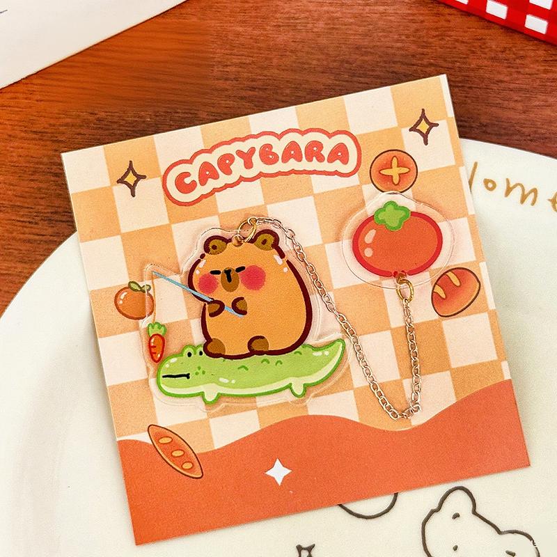 Cute Cartoon Kapibala Metal Chain Acrylic Bookmark for Student Book Holder Binder Index Divider Reader Stationery Office School
Cute Cartoon Kapibala Metal Chain Acrylic Bookmark for Student Book Holder Binder Index Divider Reader Stationery Office School