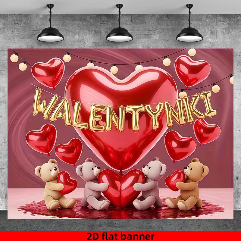 2D Polish Walentynki Backdrop, Red Hearts, Teddy Bears & String Lights Valentine Background Cloth 47.2x31.5inch/120*80cm
2D Polish Walentynki Backdrop, Red Hearts, Teddy Bears & String Lights Valentine Background Cloth 47.2x31.5inch/120*80cm
