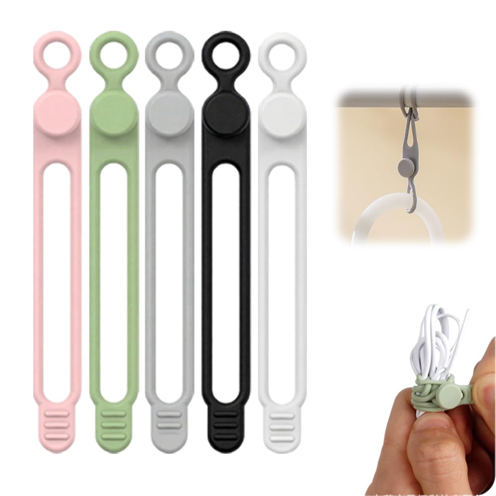 2026 Upgrade Silicone Cable Ties,Cable Management Headphone Organizers,Reusable Cord Management Wire Organizers for Cords,Home Office Travel Gadgets
2026 Upgrade Silicone Cable Ties,Cable Management Headphone Organizers,Reusable Cord Management Wire Organizers for Cords,Home Office Travel Gadgets