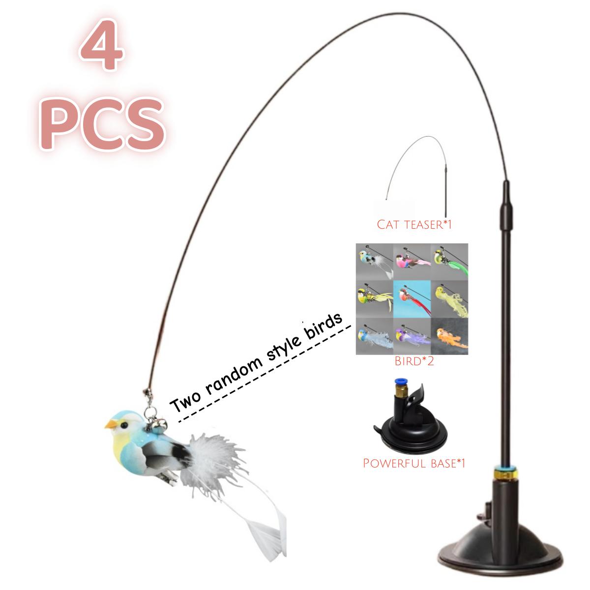 4pcs/set Strong Base Cat Teaser Set - Long Pole Cat Interactive Toy with Bell Kitten Hunting Training Toy
4pcs/set Strong Base Cat Teaser Set - Long Pole Cat Interactive Toy with Bell Kitten Hunting Training Toy