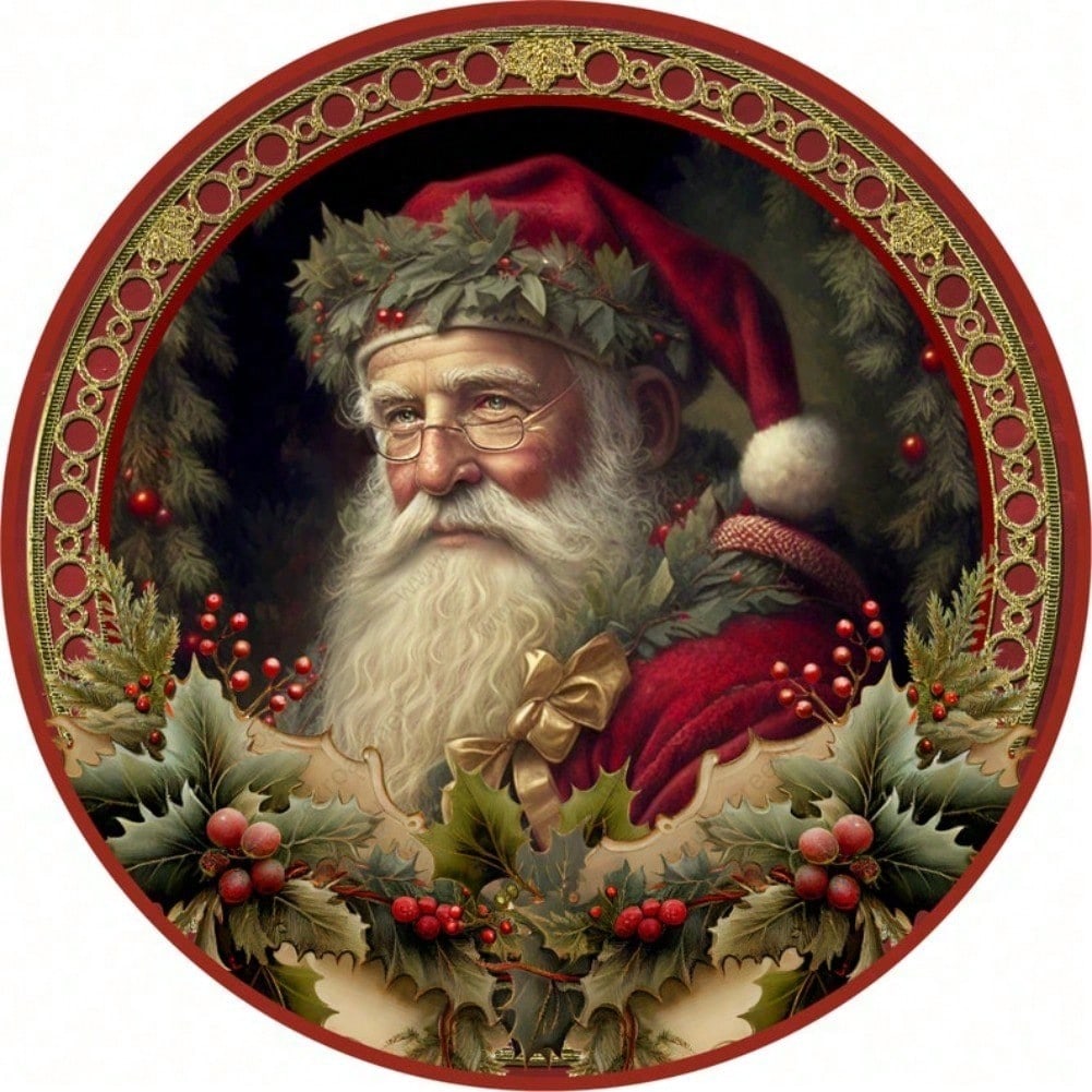 Vintage Santa Claus Tin Sign Red Gold Holly Border Wreath Decor 20x20 різнокольоровий
Vintage Santa Claus Tin Sign Red Gold Holly Border Wreath Decor 20x20 різнокольоровий