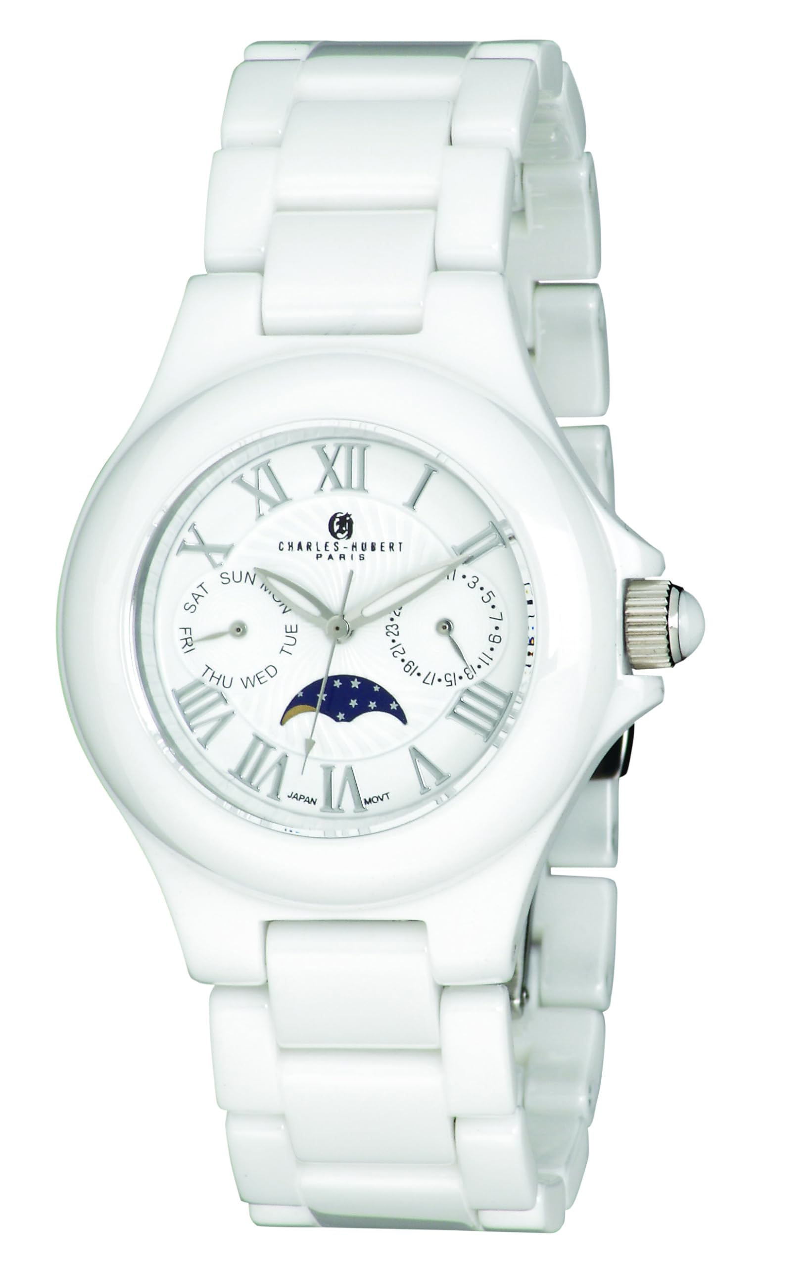Charles Paris Multifunction Ceramic Watch White Hubert, 3872-W Men s
Charles Paris Multifunction Ceramic Watch White Hubert, 3872-W Men s
